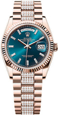 rolex-day-date-36-36mm-blue-green-dial-fluted-bezel-president-bracelet-128235-new-2024-model