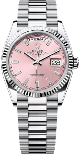 rolex-day-date-36-36mm-pink-diamond-set-dial-fluted-bezel-president-bracelet-128236-new-2024-model