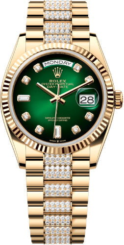 rolex-day-date-36-36mm-green-ombre-diamond-set-dial-fluted-bezel-with-diamond-set-president-bracelet-128238-new-2024-model