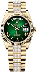 rolex-day-date-36-36mm-green-ombre-dial-fluted-bezel-with-diamond-set-president-bracelet-128238-new-2024-model