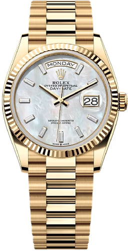 rolex-day-date-36-36mm-white-mop-diamond-set-dial-fluted-bezel-president-bracelet-128238-new-2024-model