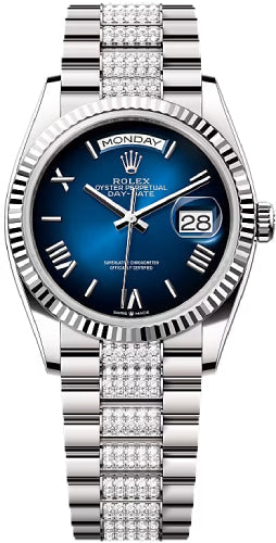 rolex-day-date-36-36mm-blue-ombre-dial-fluted-bezel-with-diamond-set-president-bracelet-128239-new-2024-model
