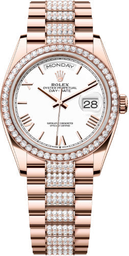 rolex-day-date-36-36mm-white-roman-dial-diamond-set-bezel-with-diamond-set-president-bracelet-128345rbr-new-2024-model
