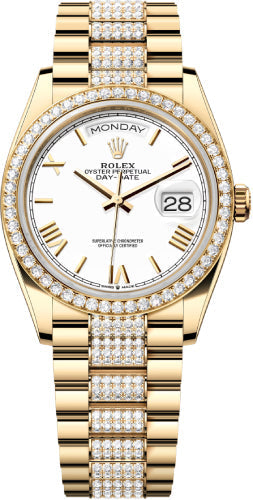 rolex-day-date-36-36mm-white-roman-dial-diamond-set-bezel-with-diamond-set-president-bracelet-128348rbr-new-2024-model