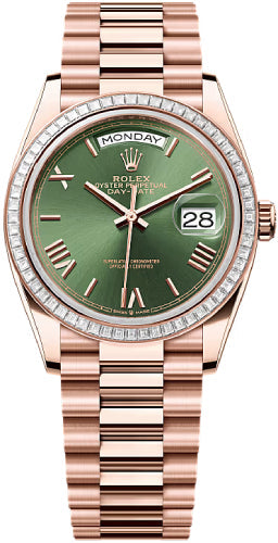rolex-day-date-36mm-olive-green-dial-diamond-set-bezel-president-bracelet-128395tbr-2025