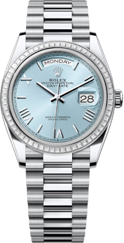 rolex-day-date-36-36mm-ice-blue-roman-dial-diamond-set-bezel-president-bracelet-128396tbr-new-2024-model