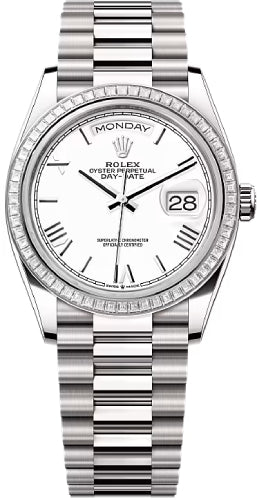 rolex-day-date-36-36mm-white-roman-dial-diamond-set-bezel-president-bracelet-128399tbr-new-2024-model