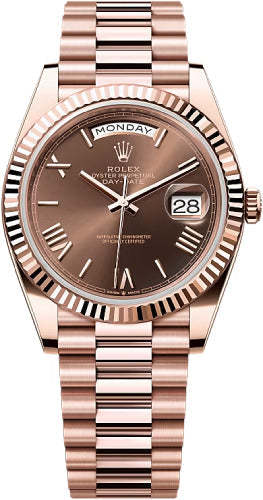 rolex-day-date-40-40mm-slate-chocolate-roman-dial-fluted-bezel-president-bracelet-228235-new-2024-model