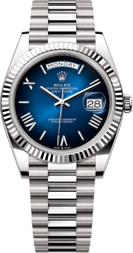 rolex-day-date-40-40mm-blue-ombre-dial-fluted-bezel-president-bracelet-228239-new-2024-model