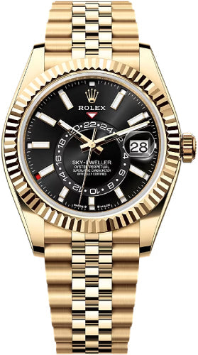 rolex-sky-dweller-yellow-gold-42mm-bright-black-dial-fluted-bezel-jubilee-bracelet-336938-new-2024-model
