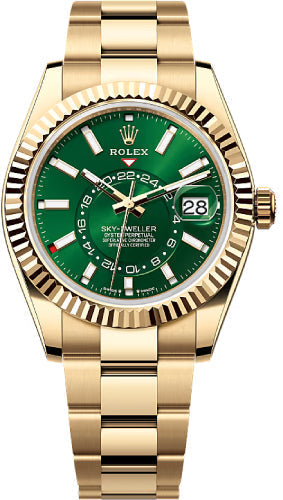 rolex-sky-dweller-yellow-gold-42mm-bright-green-dial-fluted-bezel-oyster-bracelet-336938-2025