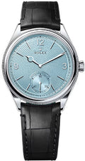 rolex-1908-39mm-ice-blue-dial-divided-bezel-matt-black-alligator-leather-strap-52506-new-2024-model