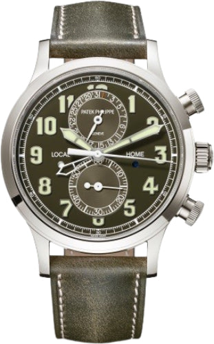 patek-philippe-complications-calatrava-pilot-travel-time-chronograph-white-gold-khaki-green-dial-5924g-010