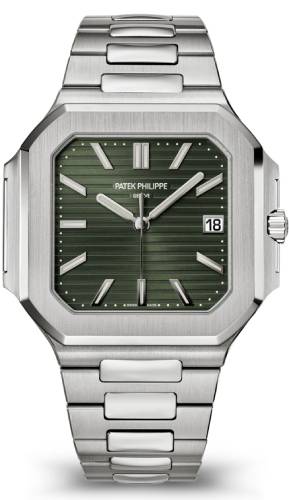 patek-philippe-cubitus-date-sweep-seconds-steel-45mm-olive-green-dial-5821-1a-001