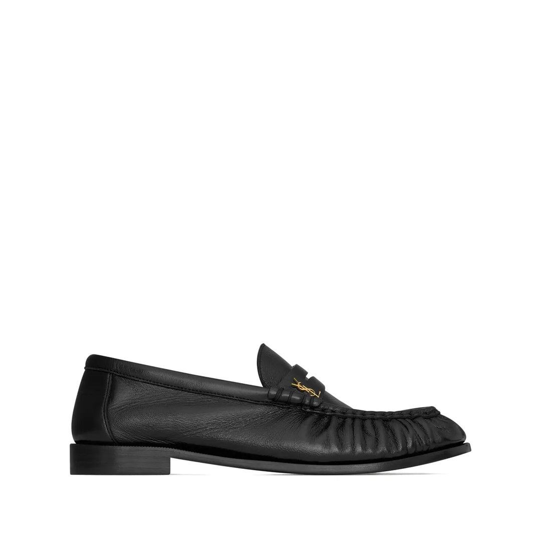 SAINT LAURENT LE LOAFER HEELED PUMPS BLACK